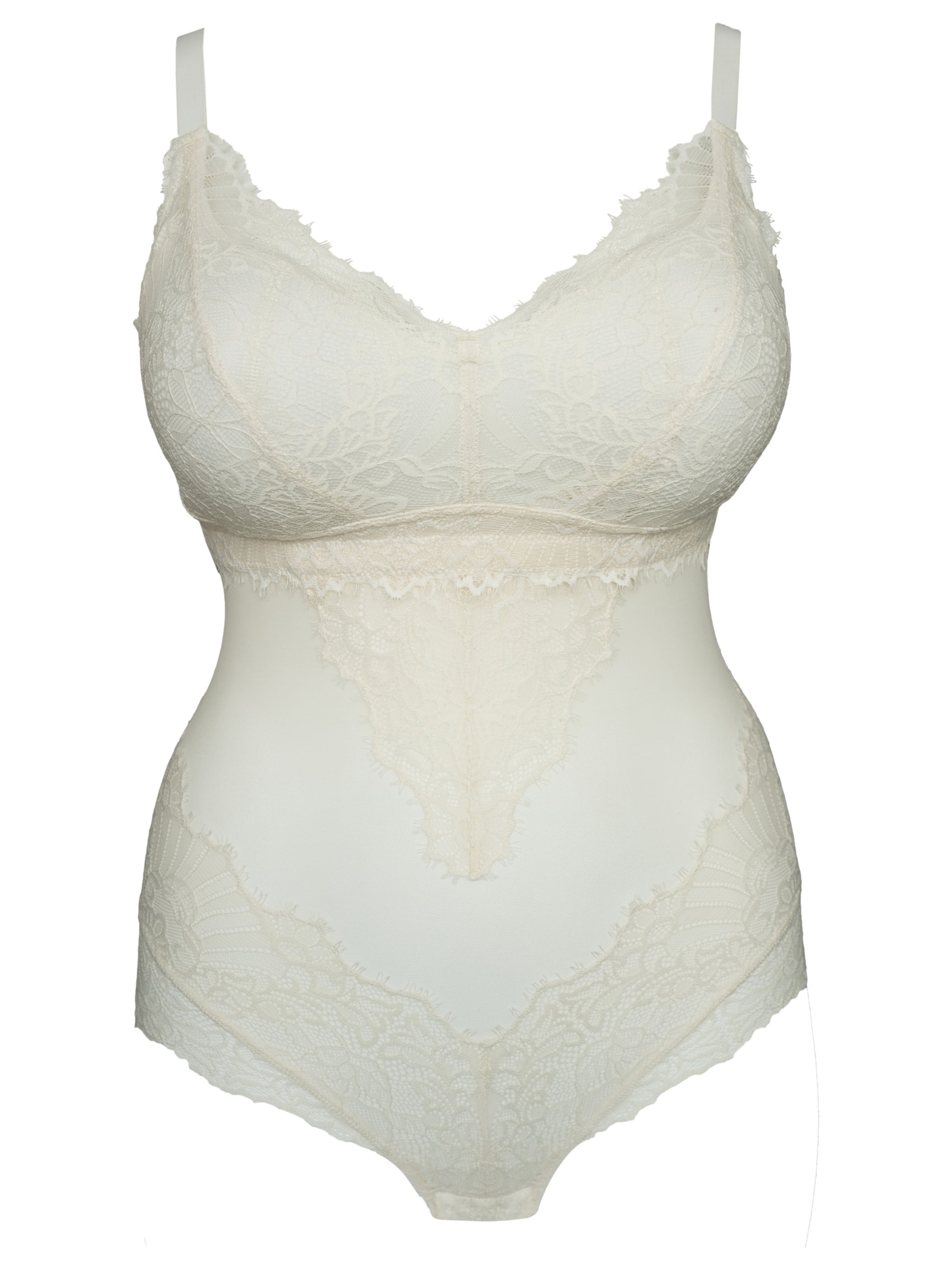 SugarShape Lingerie body 'Sensla' in Wit: voorkant