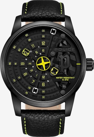 Montre à affichage analogique POLICE en noir : devant