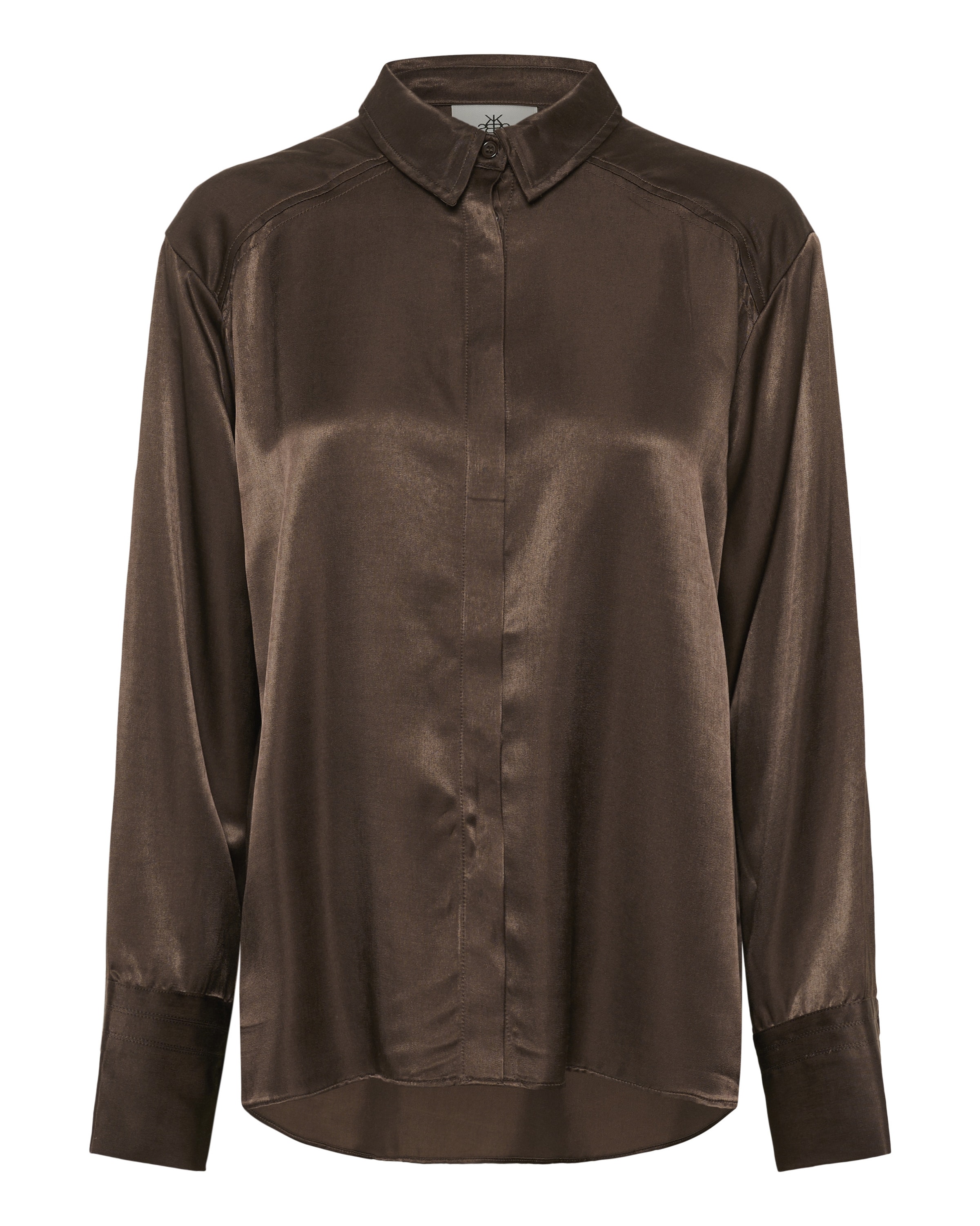 KAREN BY SIMONSEN Bluse 'Blanca' i mokka, Produktvisning