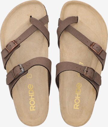 ROHDE T-Bar Sandals in Brown