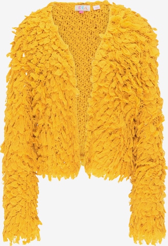 IZIA Knit Cardigan in Yellow: front