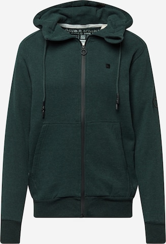 Alife and Kickin Zip-Up Hoodie 'Trasher' in Green: front