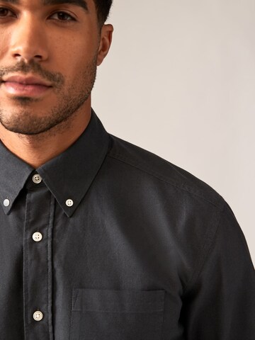 Next Regular fit Button Up Shirt in Grey