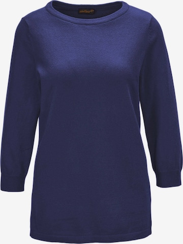 Goldner Pullover in Blau: Vorderseite