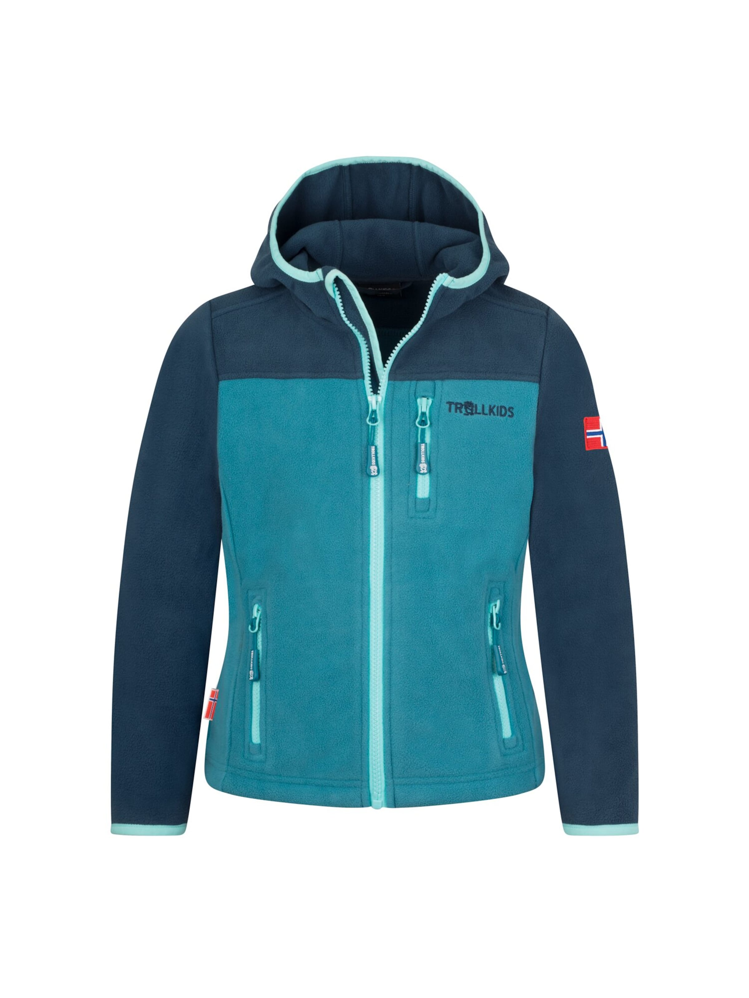 TROLLKIDS Fleece Jacket in Blue: front