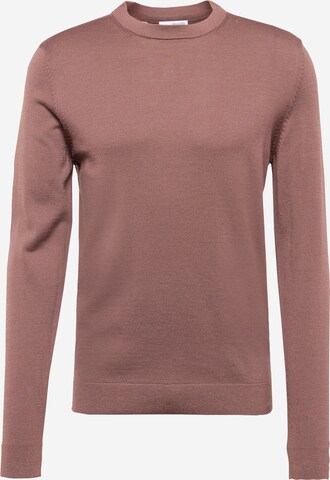 SELECTED HOMME Sweater 'TOWN' in Brown: front