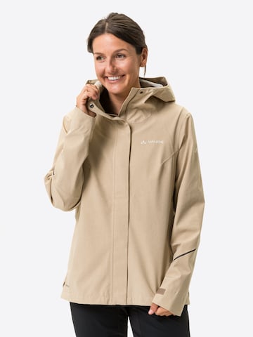 VAUDE Athletic Jacket 'Yaras' in Beige: front