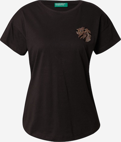 UNITED COLORS OF BENETTON Koszulka w kolorze brązowy / czarnym, Podgląd produktu