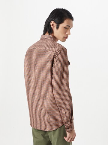 SCOTCH & SODA Regular fit Button Up Shirt in Brown