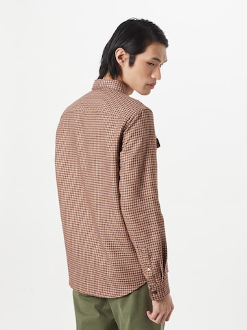 SCOTCH & SODA Regular fit Button Up Shirt in Brown