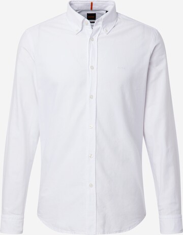 BOSS Button Up Shirt 'Rickert' in White: front