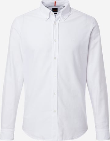 BOSS Orange Regular fit Риза 'Rickert' в бяло: отпред
