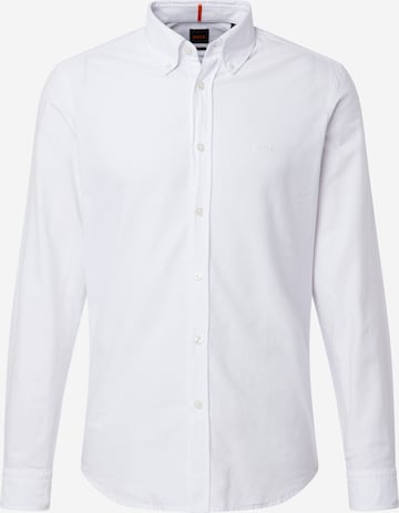 Coupe regular Chemise 'Rickert' BOSS Orange en blanc : devant