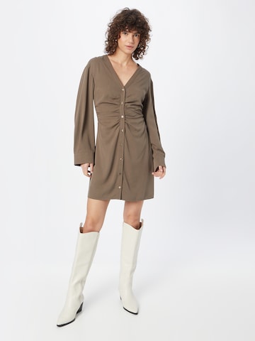 Samsøe Samsøe Shirt Dress 'Roseli' in Brown: front