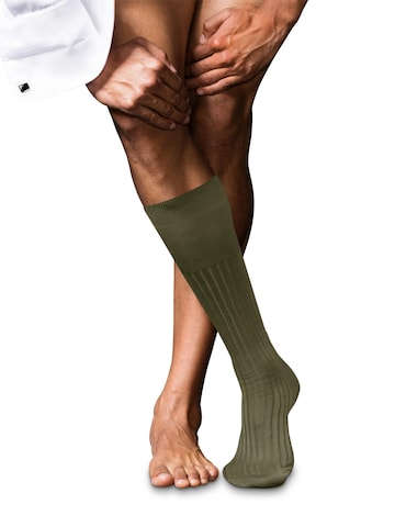 FALKE Kniestrümpfe 'No. 13 Finest Piuma Cotton'‌‌‌‌‌‌‌‌‌ in Grün: Vorderseite