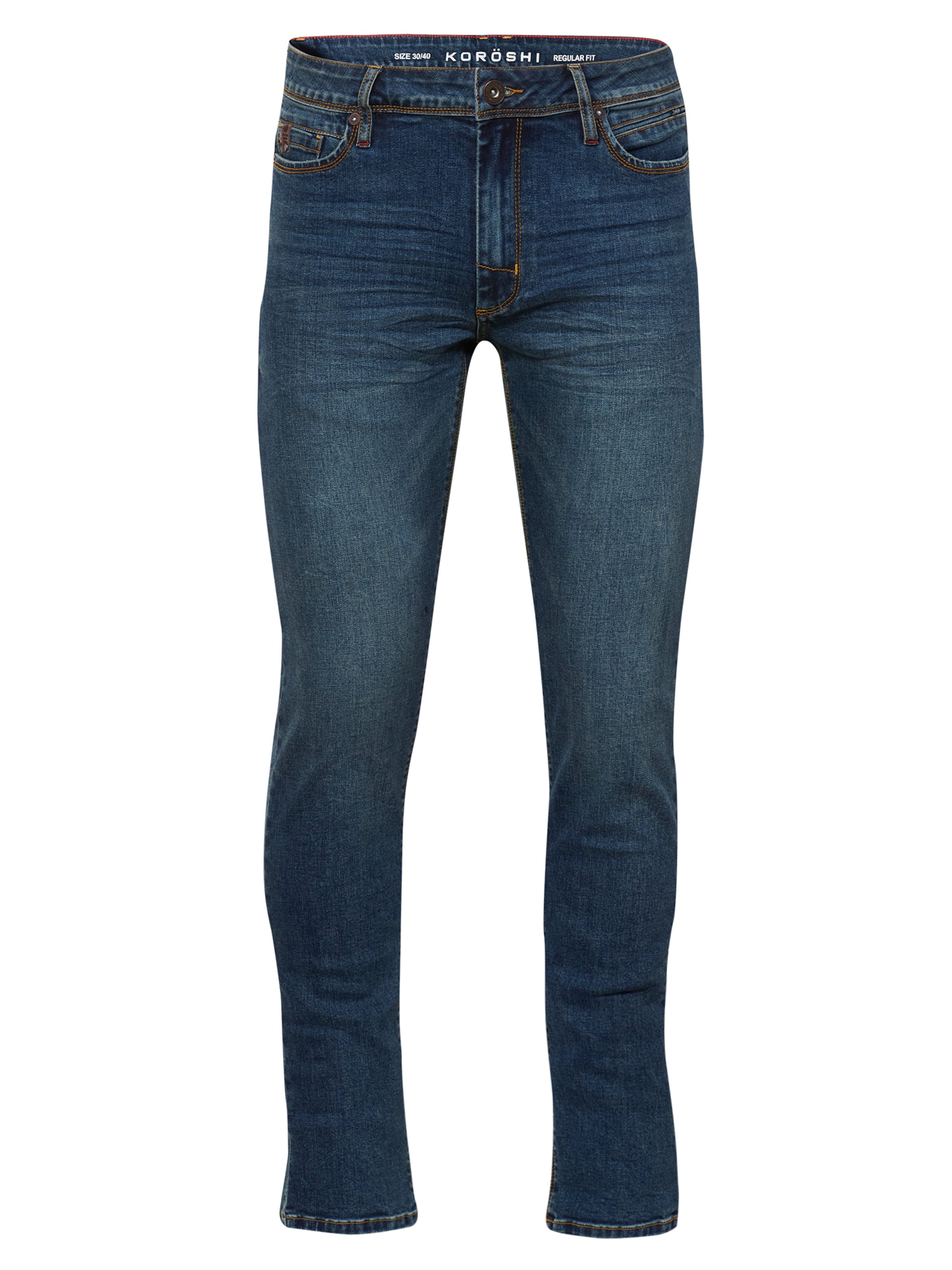 KOROSHI Regularen Kavbojke | modra barva: sprednja stran