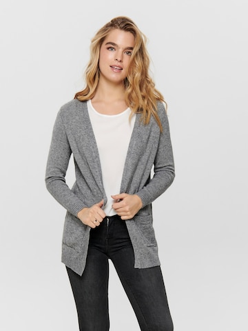 ONLY Knit Cardigan 'Lesly' in Grey: front