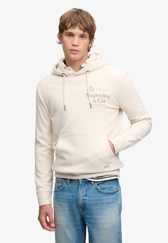 Superdry & Co Sweatshirt '1954 Company' in Beige: front