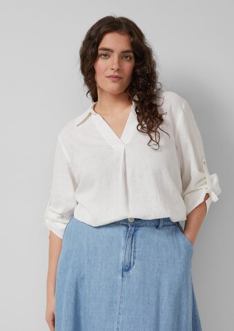 s.Oliver Blouse in Wit: voorkant