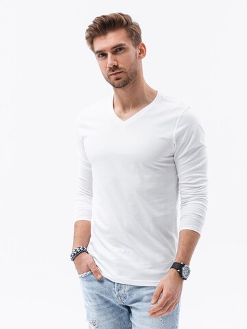 Ombre Shirt 'L136' in Weiß: Vorderseite