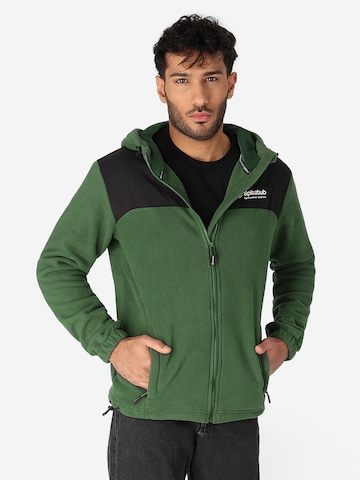 SPITZBUB Fleece jacket in Green: front