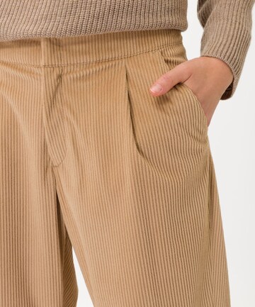 BRAX Loose fit Pleat-front trousers 'Melo' in Brown
