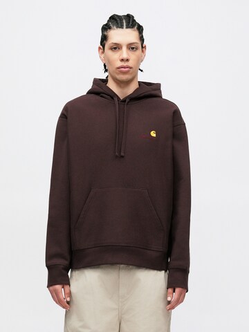 Carhartt WIP Sweatshirt 'American Script' in Brown: front