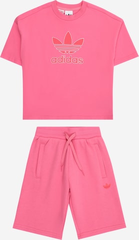 rožinė ADIDAS ORIGINALS Treniruočių kostiumas: priekis