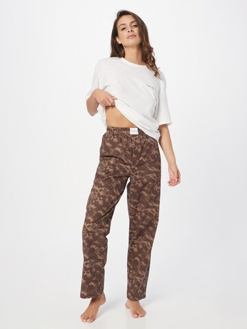 Calvin Klein Underwear Piżama w kolorze brązowy