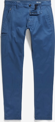 Skinny Pantalon chino G-Star RAW en bleu : devant
