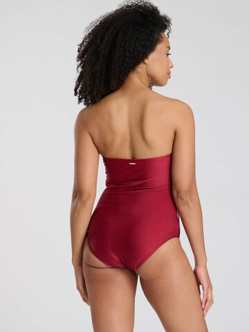 South Beach Bandeau Badpak in Rood