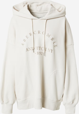 Abercrombie & Fitch Sweatshirt 'SUNDAY' in Wit: voorkant