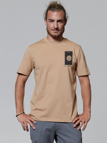 Watapparel Shirt 'Tarot Death' in Beige: Vorderseite