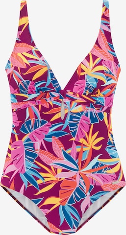 BUFFALOTrokutasti Jednodijelni kupaći kostim - ljubičasta boja: prednji dio