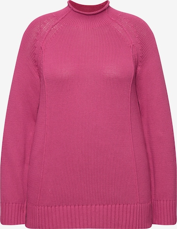 Ulla Popken Trui in Roze: voorkant