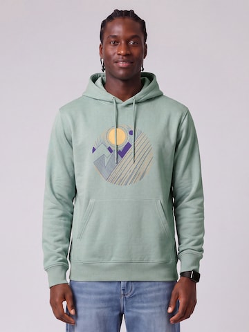Sweat-shirt 'Geometric Landscape 3' Watapparel en vert : devant