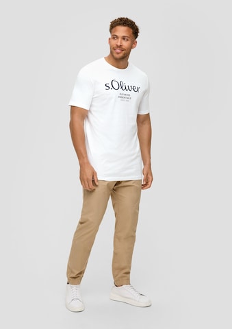 T-Shirt s.Oliver Red Label Big & Tall en blanc