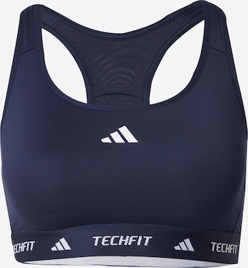 zils ADIDAS PERFORMANCE Bezvīļu Sporta krūšturis 'TECHFIT': no priekšpuses