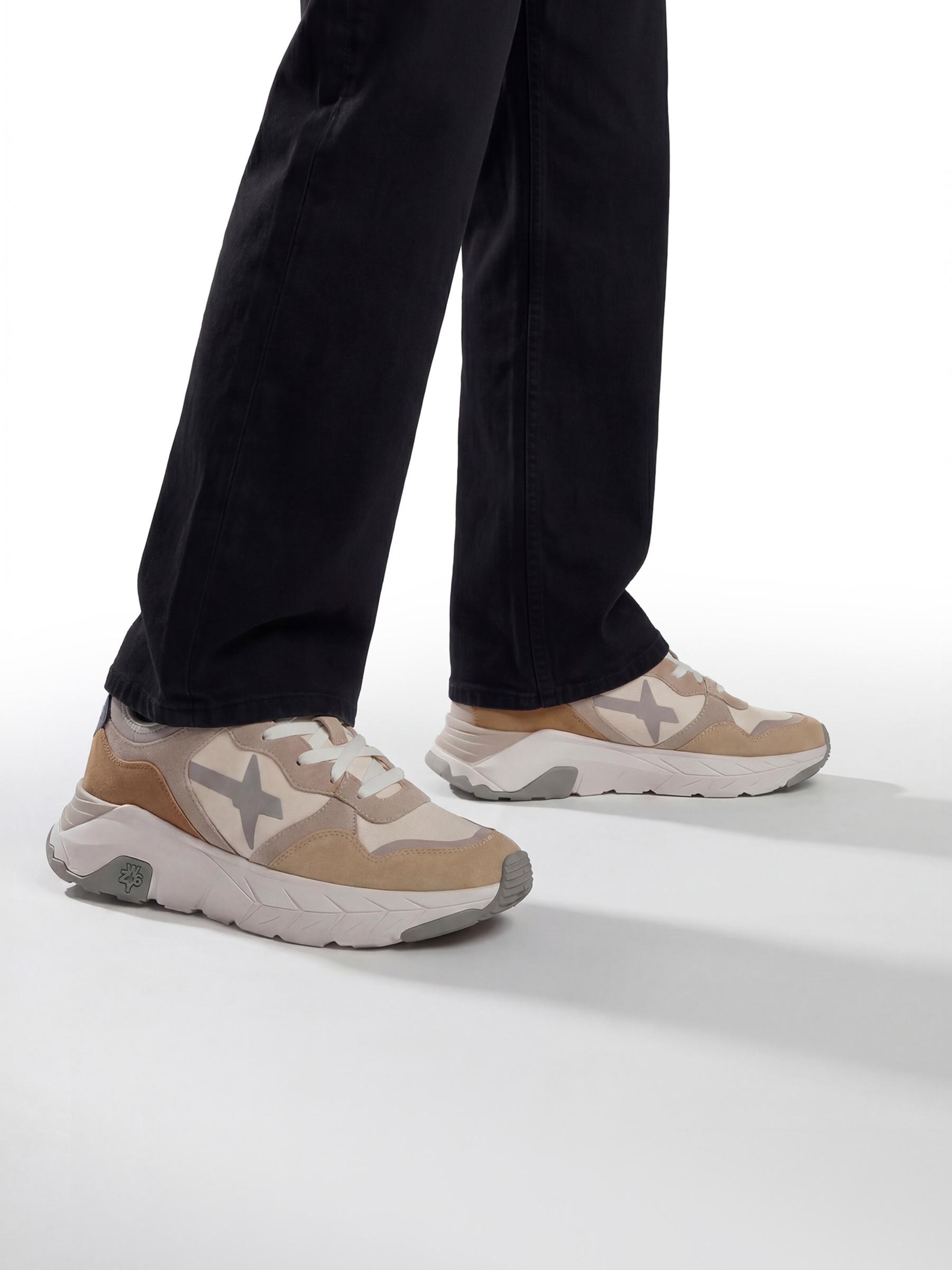W6YZ Platform trainers 'NEXT-M.' in Beige: front