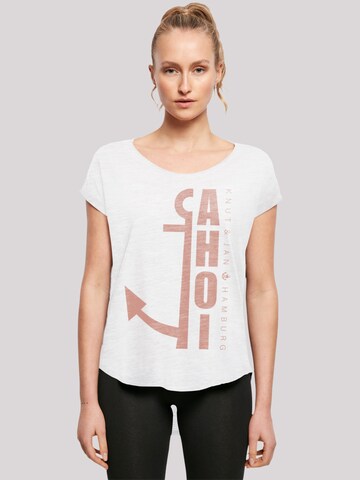 F4NT4STIC Shirt 'Ahoi Anker Knut & Jan Hamburg' in White: front