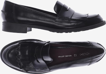 COX Flats & Loafers in 38 in Black: front