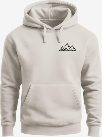 Neverless Sweatshirt 'Berg Polygon' in Beige: Vorderseite