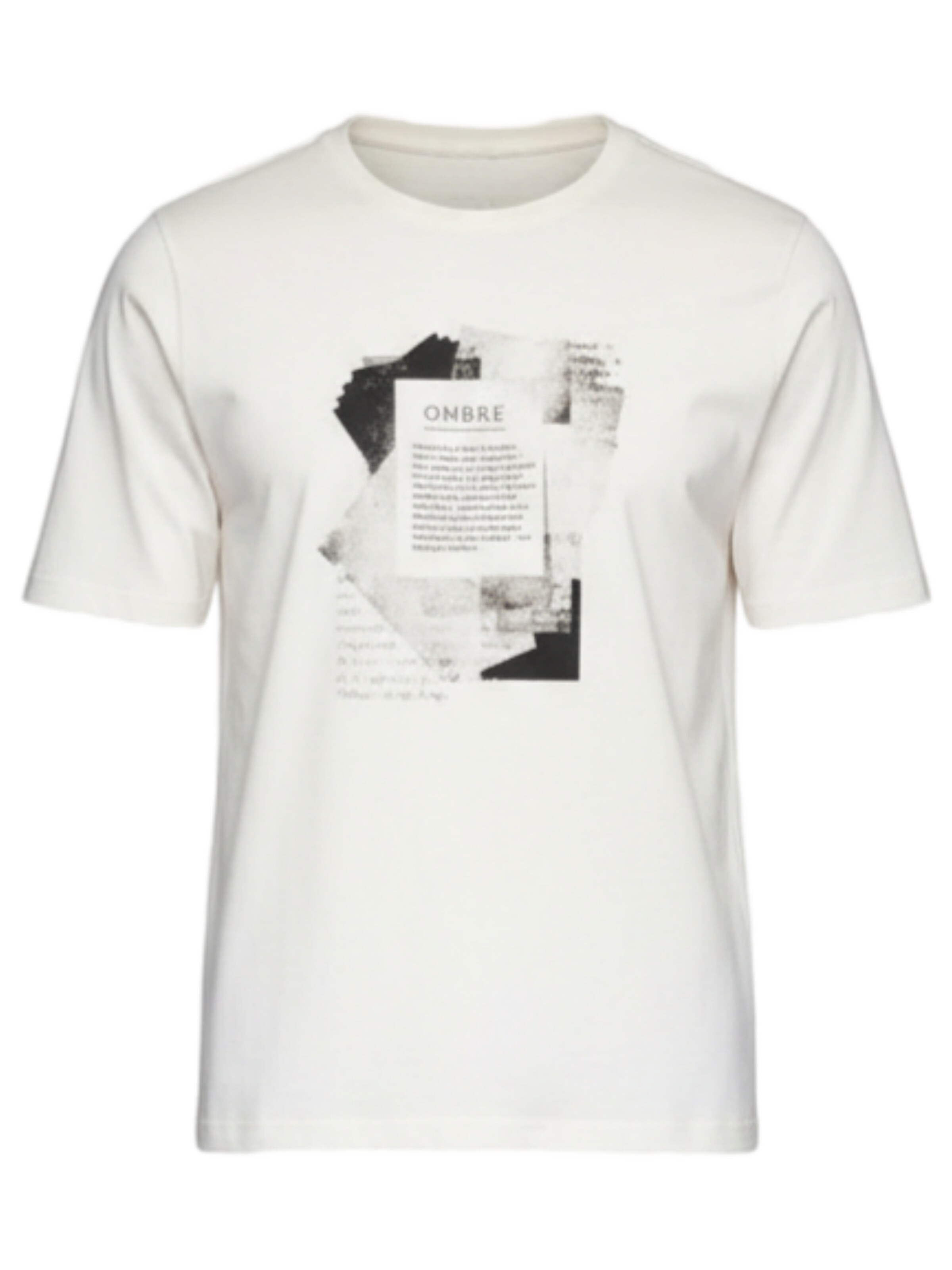 Ombre Shirt in Wit: voorkant