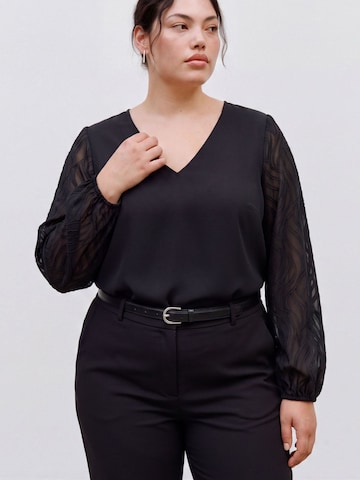 Vero Moda Curve Bluse 'VMCAlva' i sort: forside