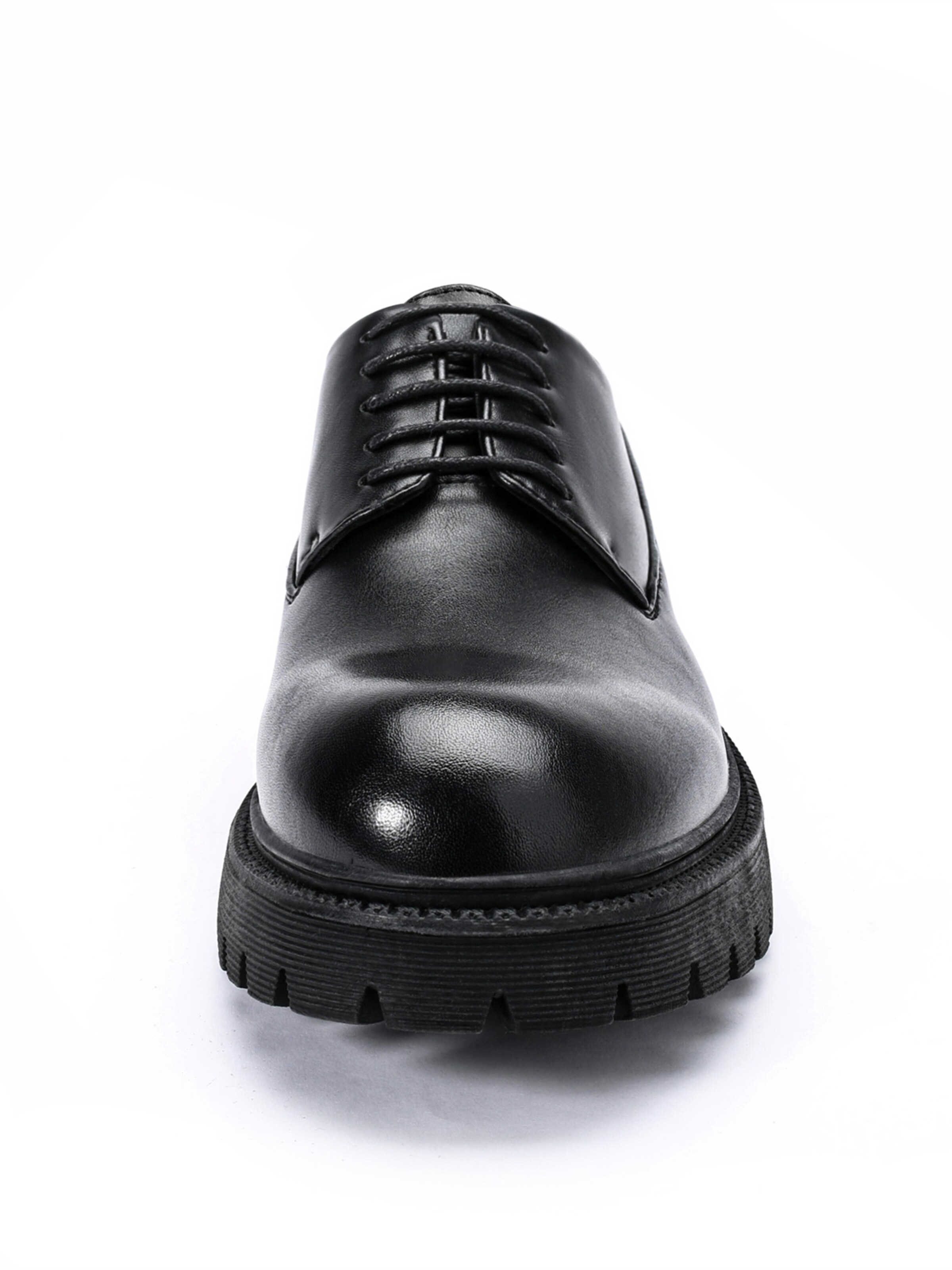 ALLTHEMEN Schnürschuh 'Schicht'‌‌‌‌‌‌‌‌‌‌ in Schwarz