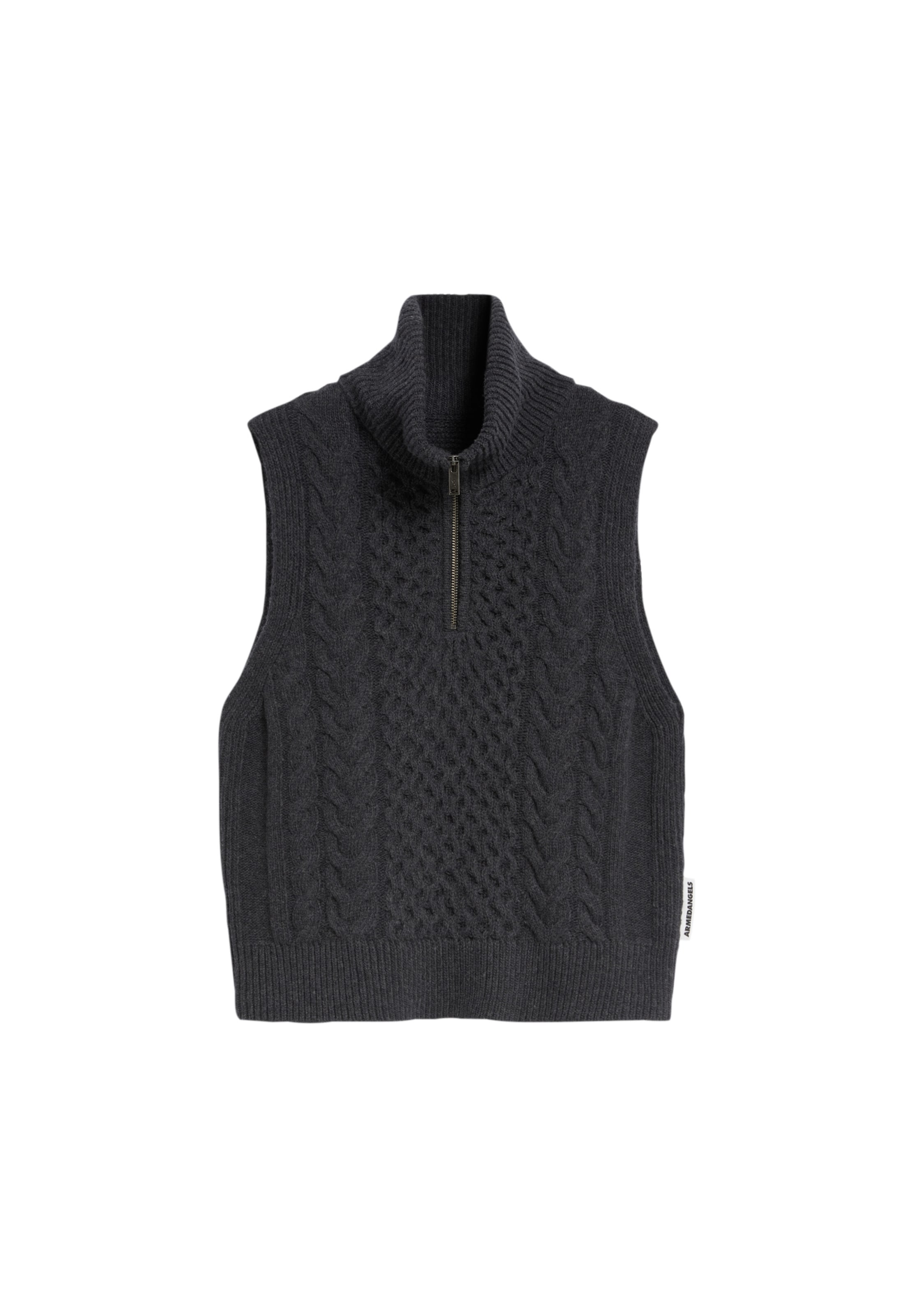 ARMEDANGELS Pullover ' OLAIAAS CABLE ' in Grau: Vorderseite