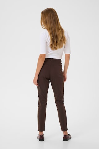 Kaffe Slim fit Chino trousers 'KALea' in Brown