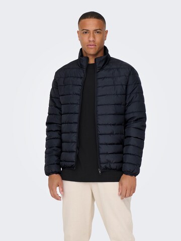 Only & Sons Between-season jacket 'BRON' in Blue: front