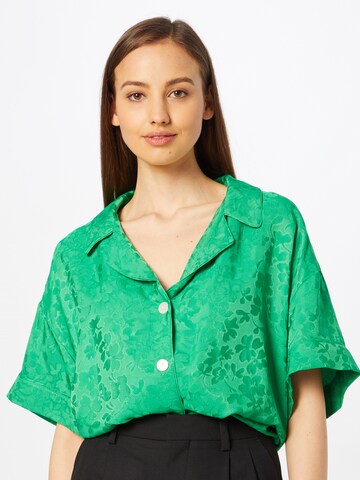 AMERICAN VINTAGE Blouse 'CHEMISE' in Green: front
