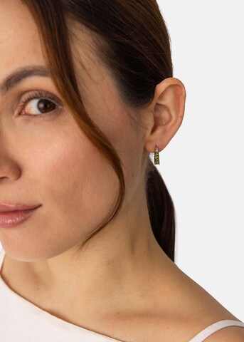 Boucles d'oreilles 'Green Love' PURELEI en argent : devant